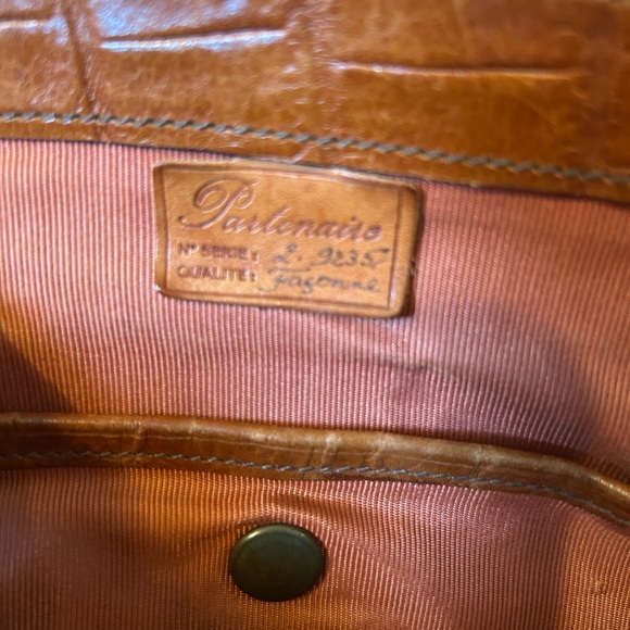 Just Campagne crocodile leather handbag with strap tan - Picture 8 of 8